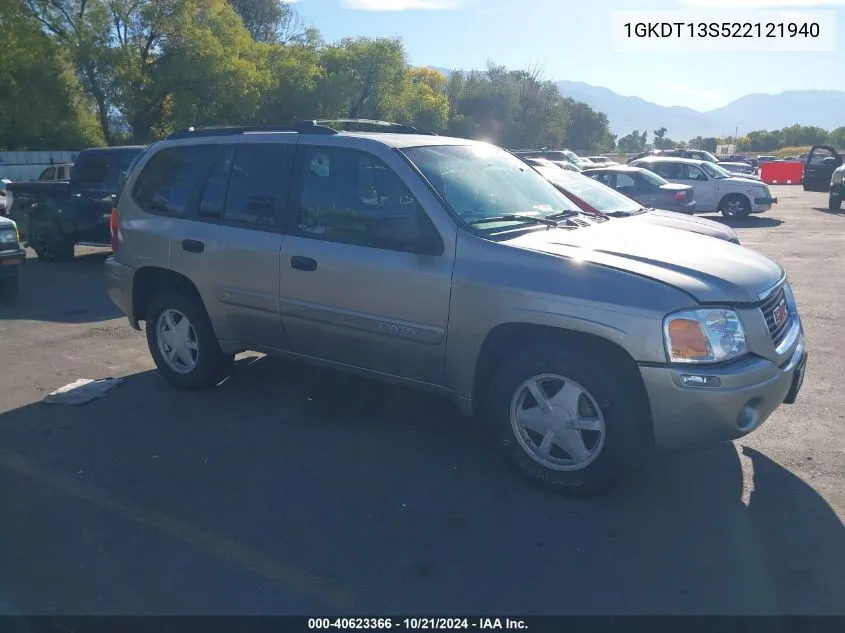 2002 GMC Envoy Sle VIN: 1GKDT13S522121940 Lot: 40623366