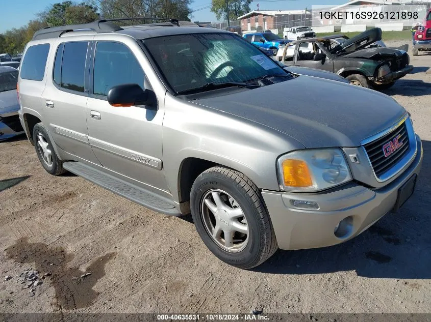 2002 GMC Envoy Xl Slt VIN: 1GKET16S926121898 Lot: 40635531