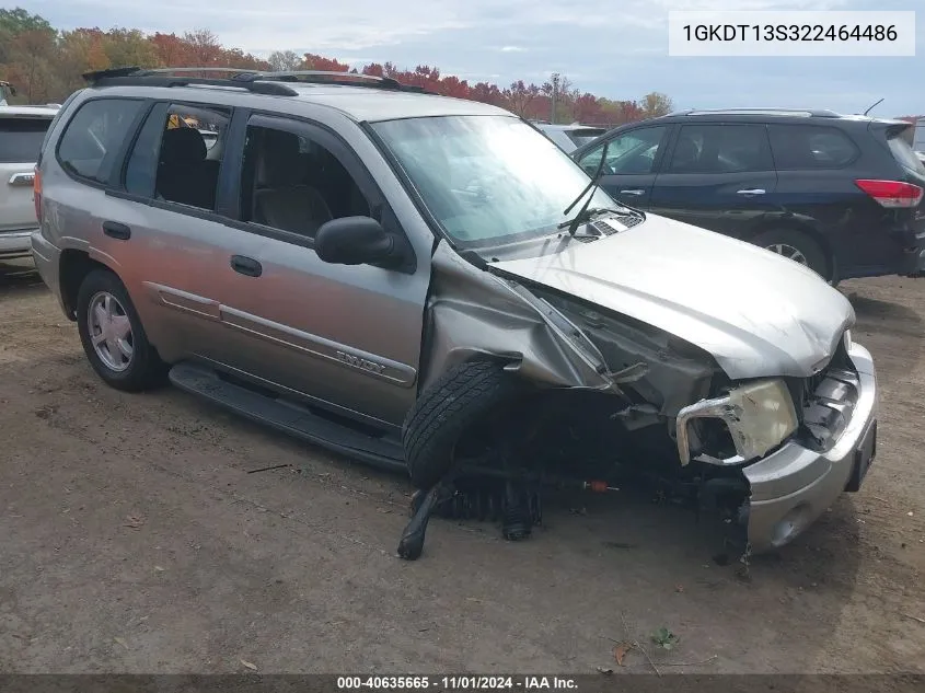 2002 GMC Envoy Sle VIN: 1GKDT13S322464486 Lot: 40635665