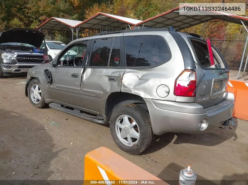 2002 GMC Envoy Sle VIN: 1GKDT13S322464486 Lot: 40635665