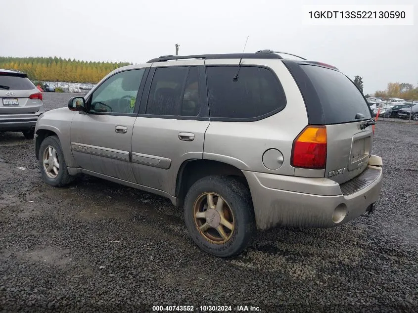 2002 GMC Envoy Slt VIN: 1GKDT13S522130590 Lot: 40743552