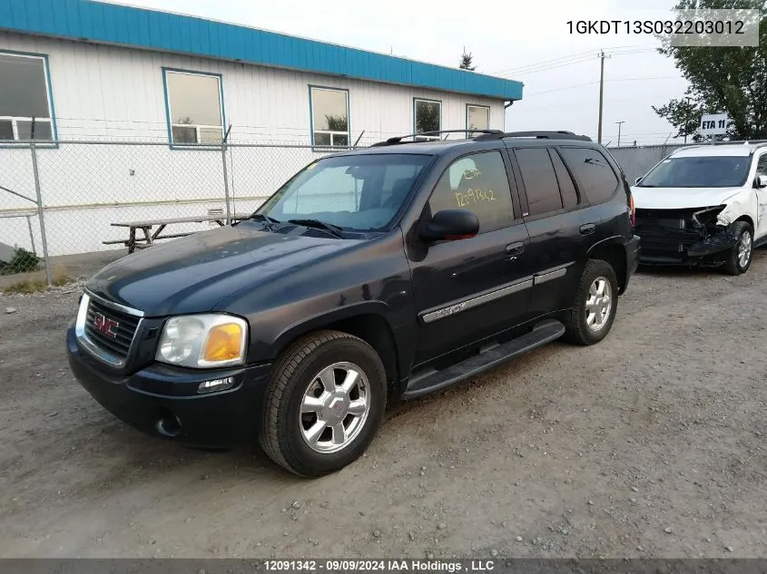 2003 GMC Envoy VIN: 1GKDT13S032203012 Lot: 12091342