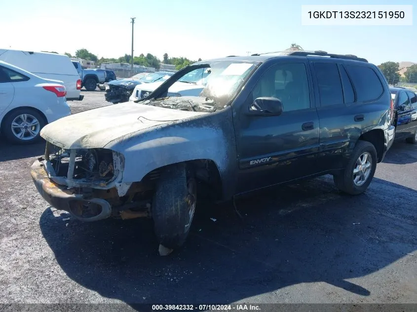 2003 GMC Envoy Sle VIN: 1GKDT13S232151950 Lot: 39842332