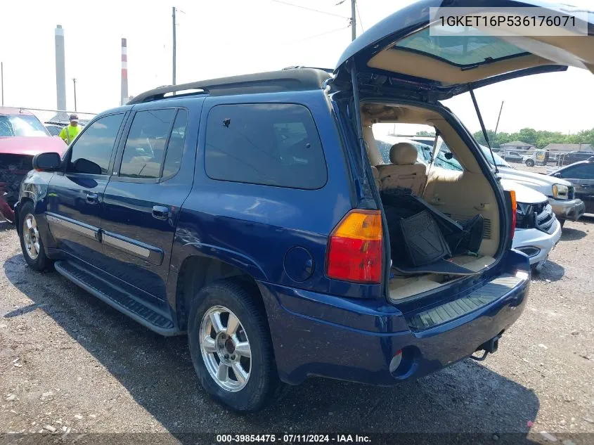 2003 GMC Envoy Xl Slt VIN: 1GKET16P536176071 Lot: 39854475