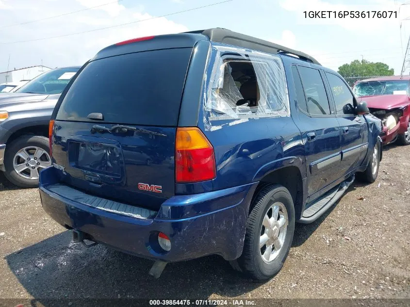 2003 GMC Envoy Xl Slt VIN: 1GKET16P536176071 Lot: 39854475