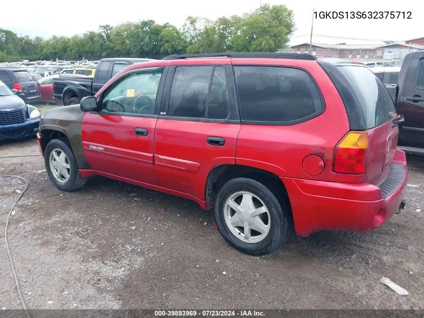 2003 GMC Envoy Sle VIN: 1GKDS13S632375712 Lot: 39893969