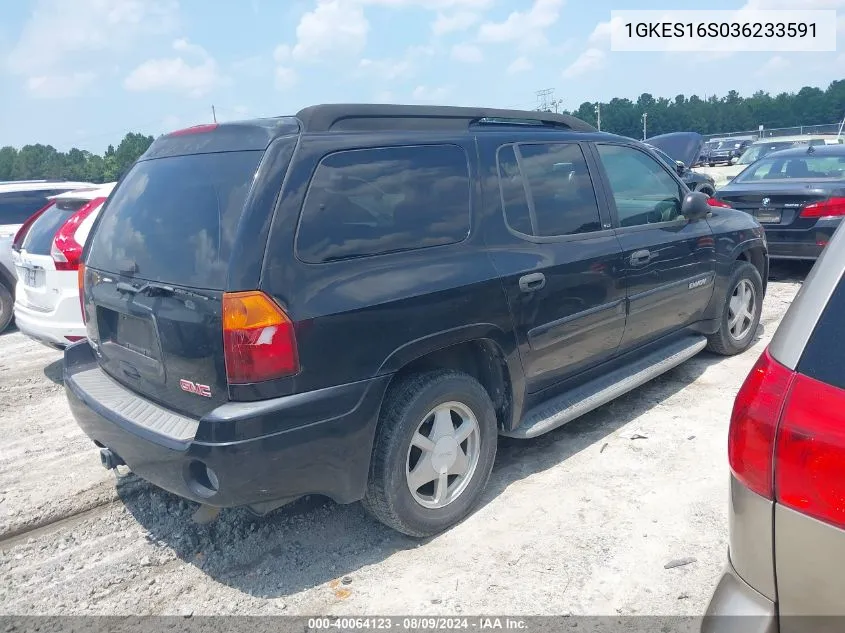 2003 GMC Envoy Xl Sle VIN: 1GKES16S036233591 Lot: 40064123