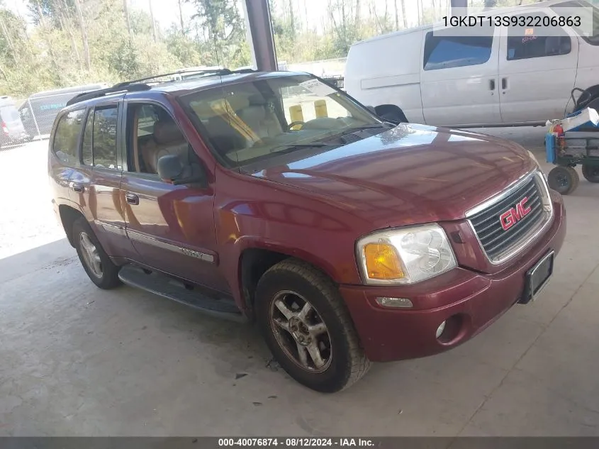 2003 GMC Envoy Slt VIN: 1GKDT13S932206863 Lot: 40076874