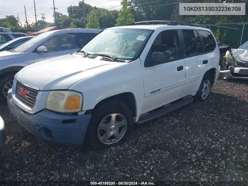 2003 GMC Envoy Sle VIN: 1GKDS13S032236708 Lot: 40189200