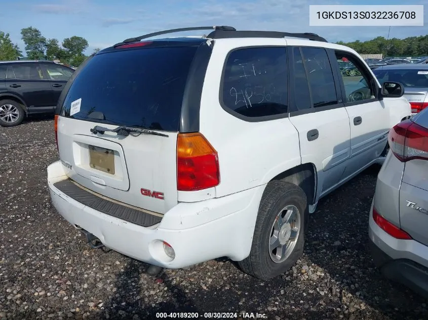 2003 GMC Envoy Sle VIN: 1GKDS13S032236708 Lot: 40189200