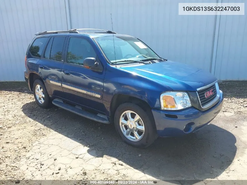 2003 GMC Envoy Slt VIN: 1GKDS13S632247003 Lot: 40189340