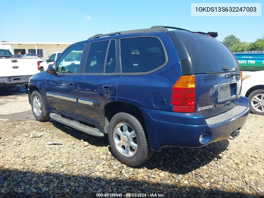 2003 GMC Envoy Slt VIN: 1GKDS13S632247003 Lot: 40189340