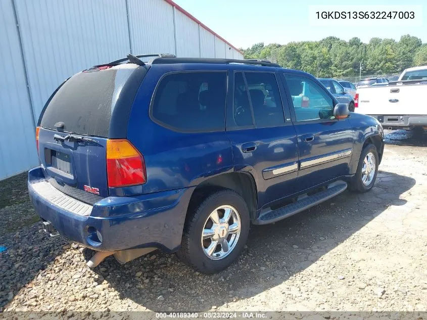 2003 GMC Envoy Slt VIN: 1GKDS13S632247003 Lot: 40189340