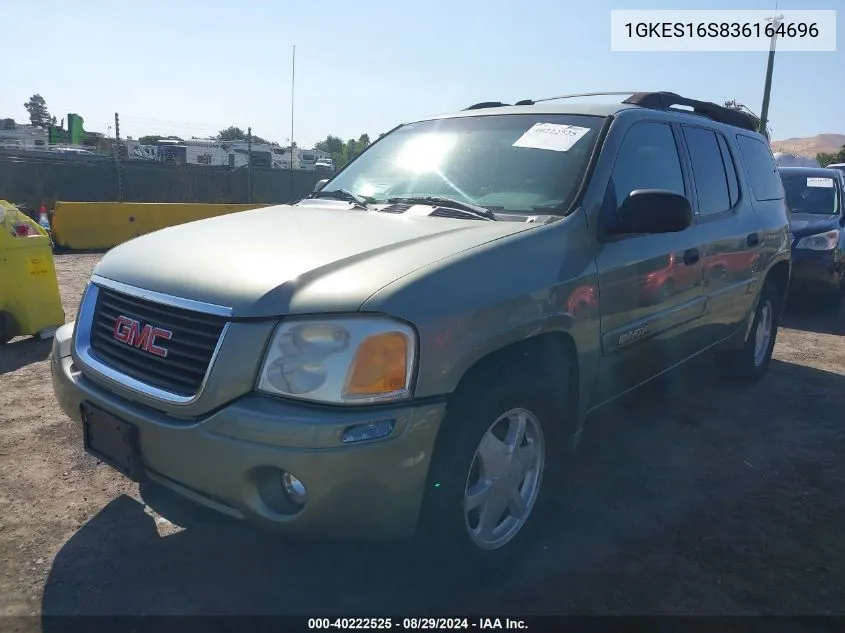 2003 GMC Envoy Xl Sle VIN: 1GKES16S836164696 Lot: 40222525