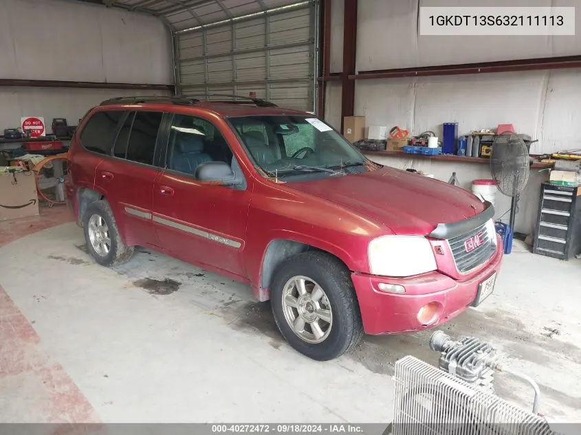 2003 GMC Envoy Slt VIN: 1GKDT13S632111113 Lot: 40272472