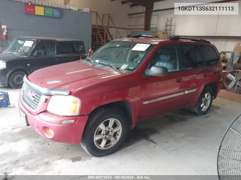 2003 GMC Envoy Slt VIN: 1GKDT13S632111113 Lot: 40272472