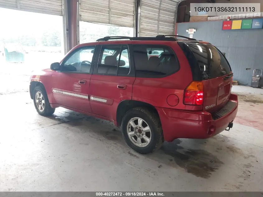 2003 GMC Envoy Slt VIN: 1GKDT13S632111113 Lot: 40272472