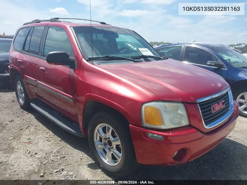 2003 GMC Envoy Slt VIN: 1GKDS13S032281163 Lot: 40281009