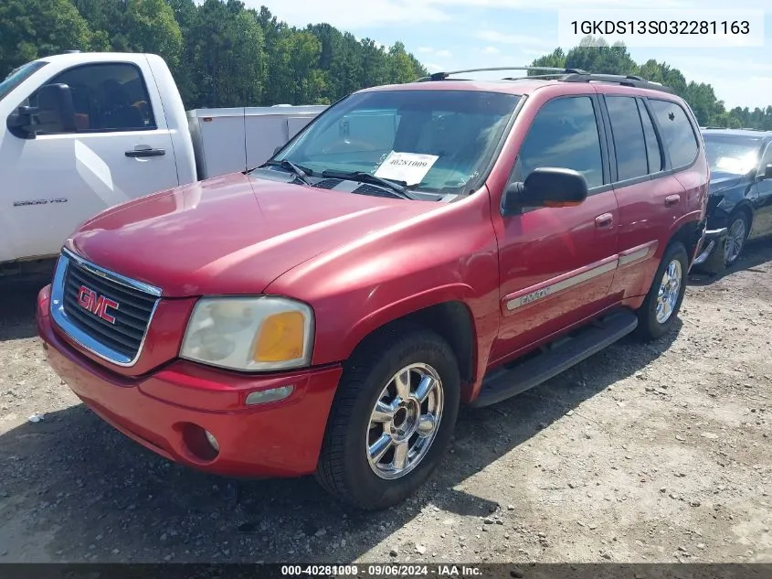 2003 GMC Envoy Slt VIN: 1GKDS13S032281163 Lot: 40281009