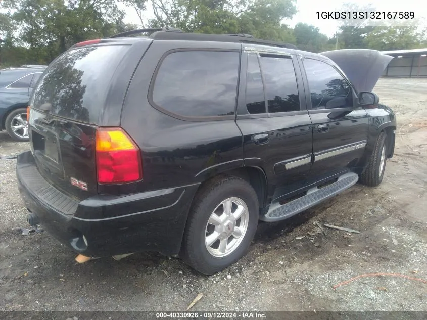 2003 GMC Envoy Slt VIN: 1GKDS13S132167589 Lot: 40330926