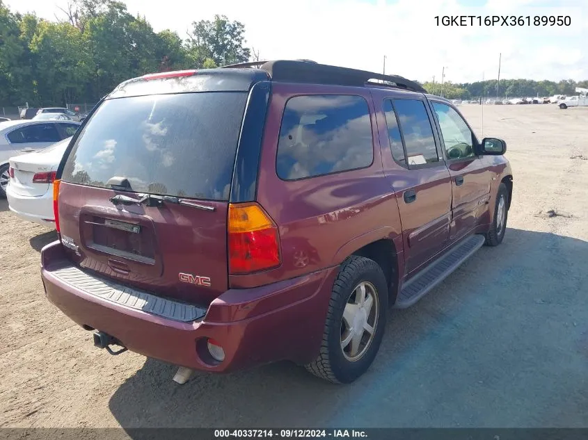 2003 GMC Envoy Xl Sle VIN: 1GKET16PX36189950 Lot: 40337214