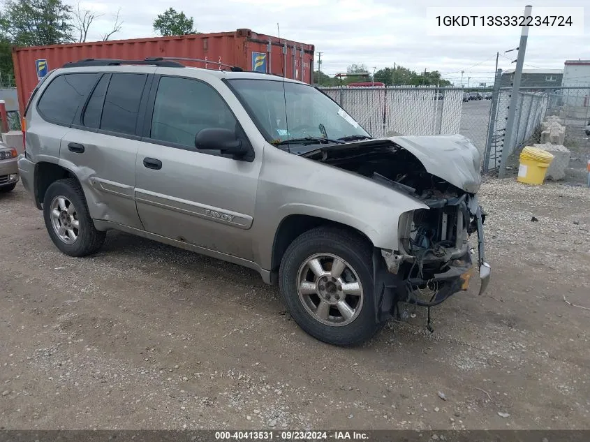 2003 GMC Envoy Sle VIN: 1GKDT13S332234724 Lot: 40413531