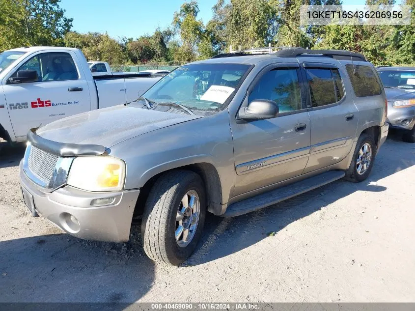 2003 GMC Envoy Xl Sle VIN: 1GKET16S436206956 Lot: 40459090