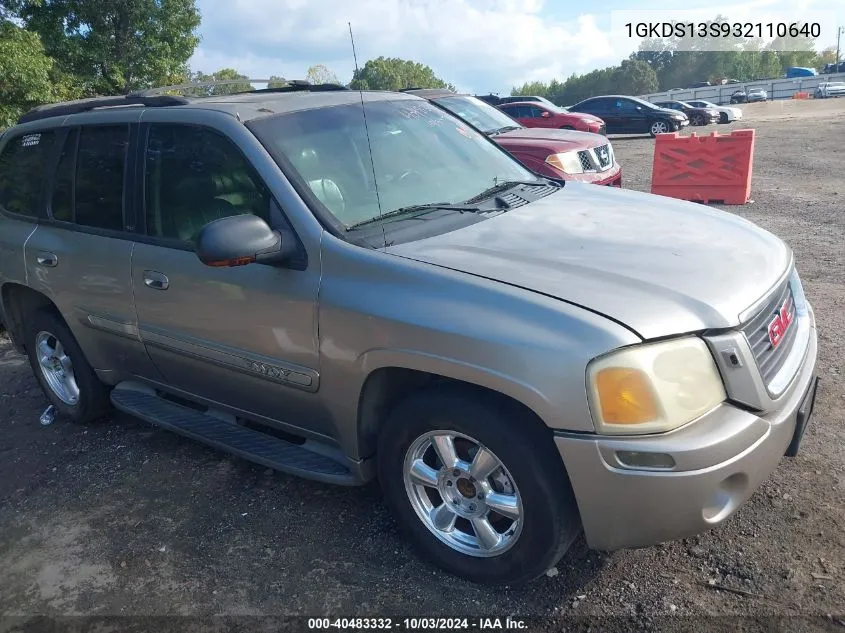 2003 GMC Envoy Slt VIN: 1GKDS13S932110640 Lot: 40483332