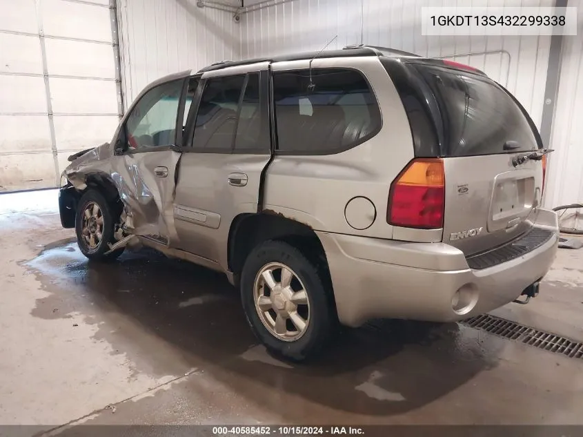 2003 GMC Envoy Slt VIN: 1GKDT13S432299338 Lot: 40585452