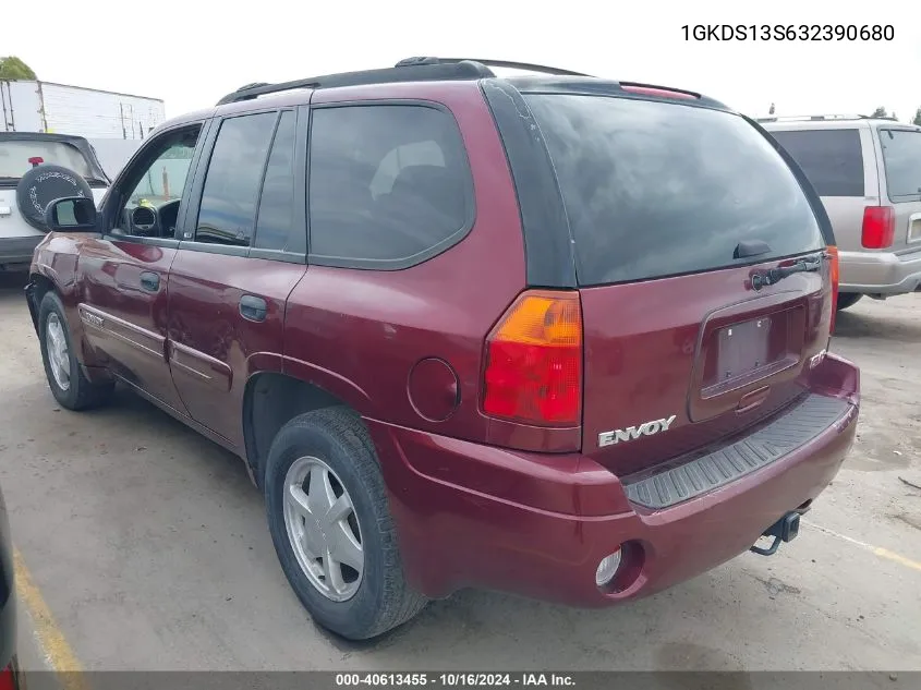 2003 GMC Envoy Sle VIN: 1GKDS13S632390680 Lot: 40613455