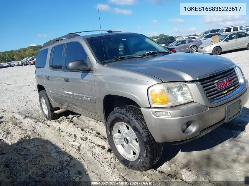 2003 GMC Envoy Xl Sle VIN: 1GKES16S836223617 Lot: 40621389