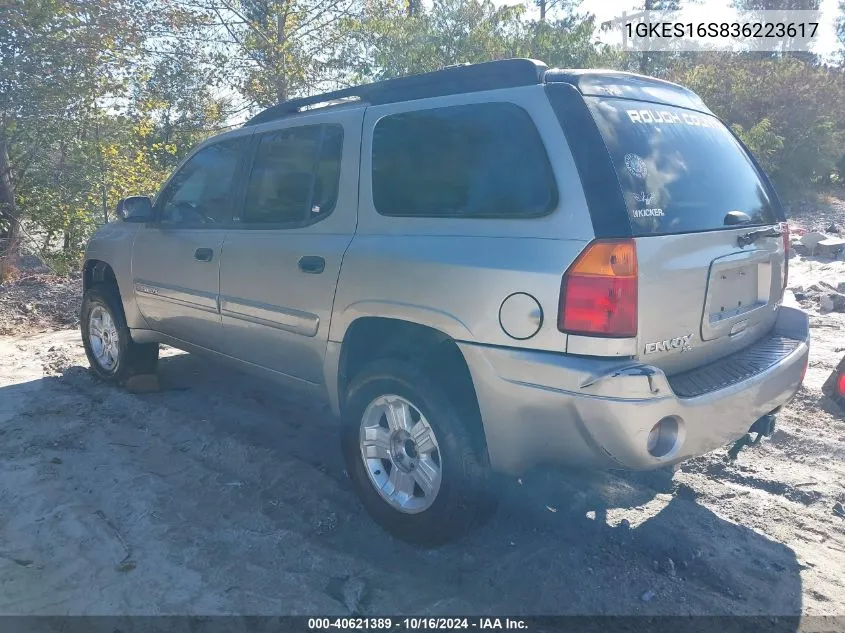 2003 GMC Envoy Xl Sle VIN: 1GKES16S836223617 Lot: 40621389