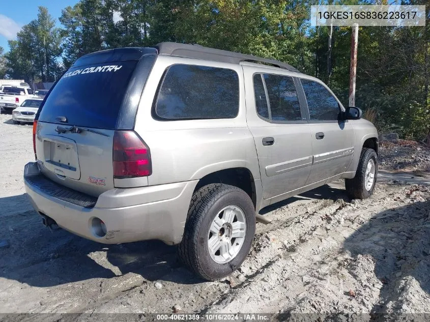 2003 GMC Envoy Xl Sle VIN: 1GKES16S836223617 Lot: 40621389