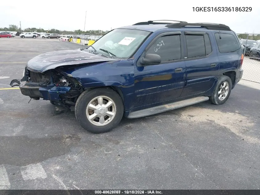 2003 GMC Envoy Xl Sle VIN: 1GKES16S336186329 Lot: 40628767