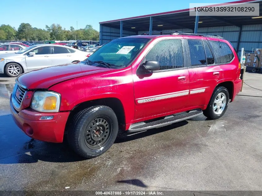 2003 GMC Envoy Slt VIN: 1GKDS13S932108290 Lot: 40637885