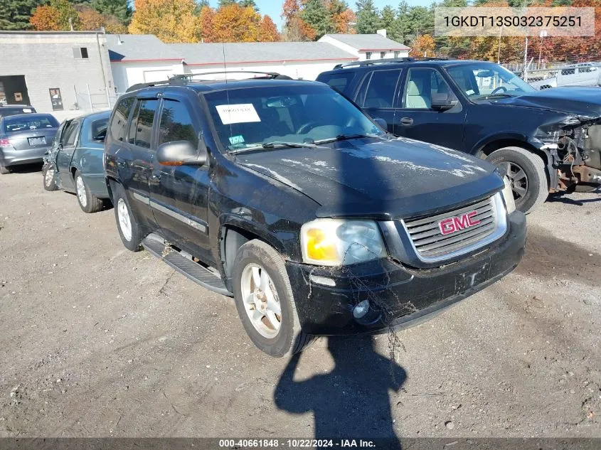 2003 GMC Envoy Slt VIN: 1GKDT13S032375251 Lot: 40661848