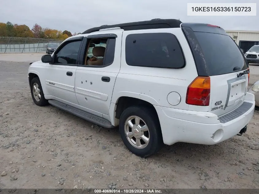 2003 GMC Envoy Xl Sle VIN: 1GKES16S336150723 Lot: 40690914