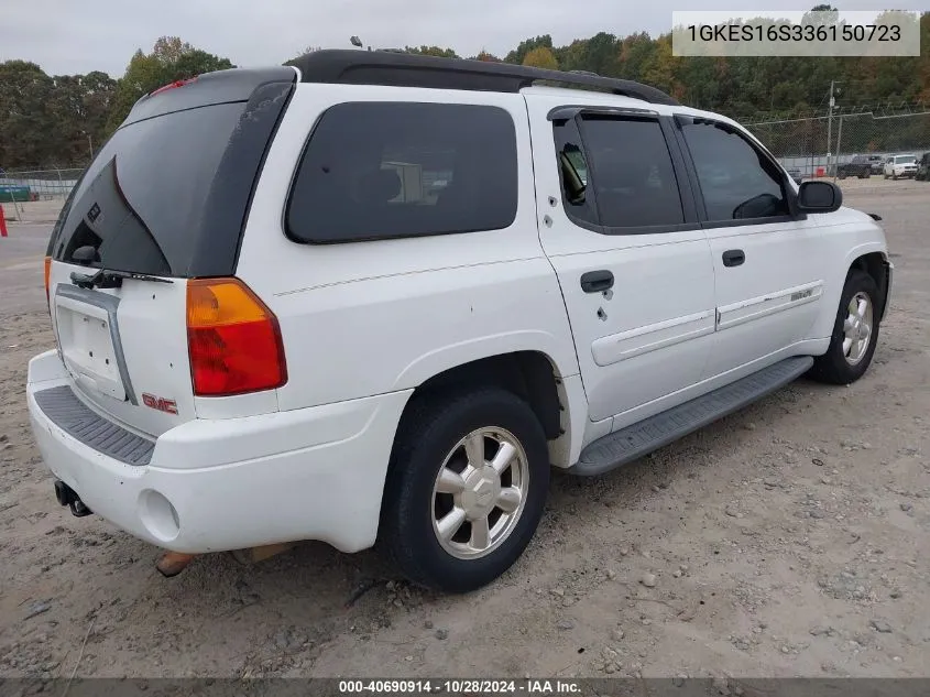 2003 GMC Envoy Xl Sle VIN: 1GKES16S336150723 Lot: 40690914