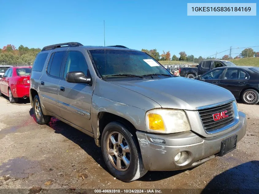 2003 GMC Envoy Xl Sle VIN: 1GKES16S836184169 Lot: 40693918