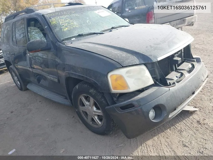 2003 GMC Envoy Slt VIN: 1GKET16S036125761 Lot: 40711627