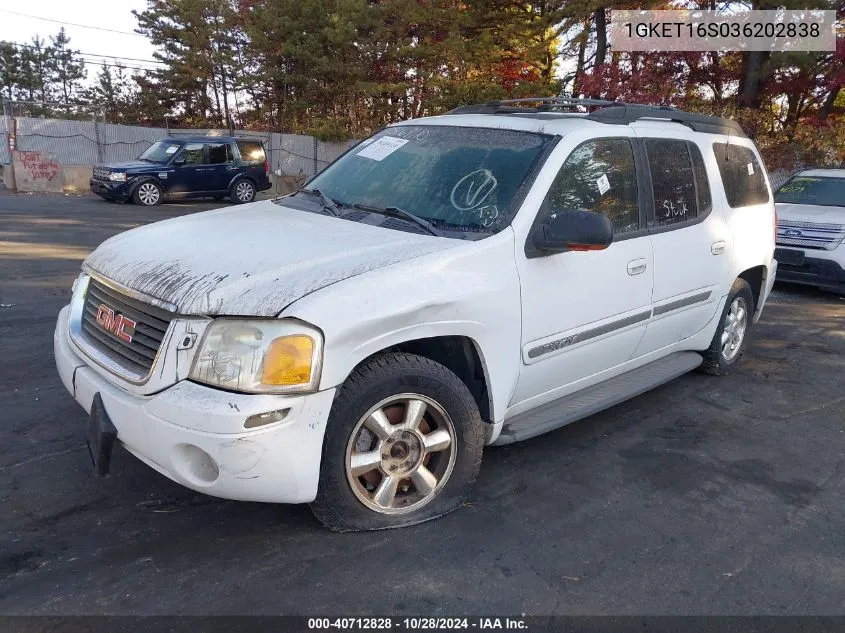 2003 GMC Envoy Xl Slt VIN: 1GKET16S036202838 Lot: 40712828