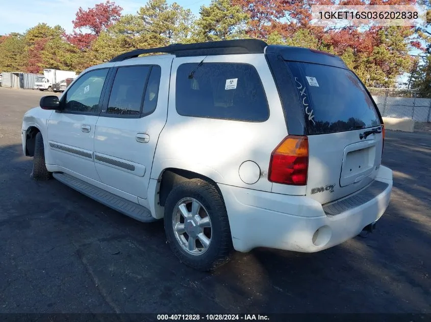 2003 GMC Envoy Xl Slt VIN: 1GKET16S036202838 Lot: 40712828