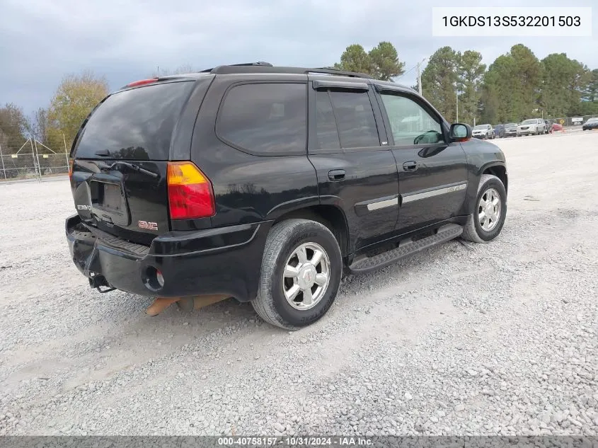 2003 GMC Envoy Slt VIN: 1GKDS13S532201503 Lot: 40758157