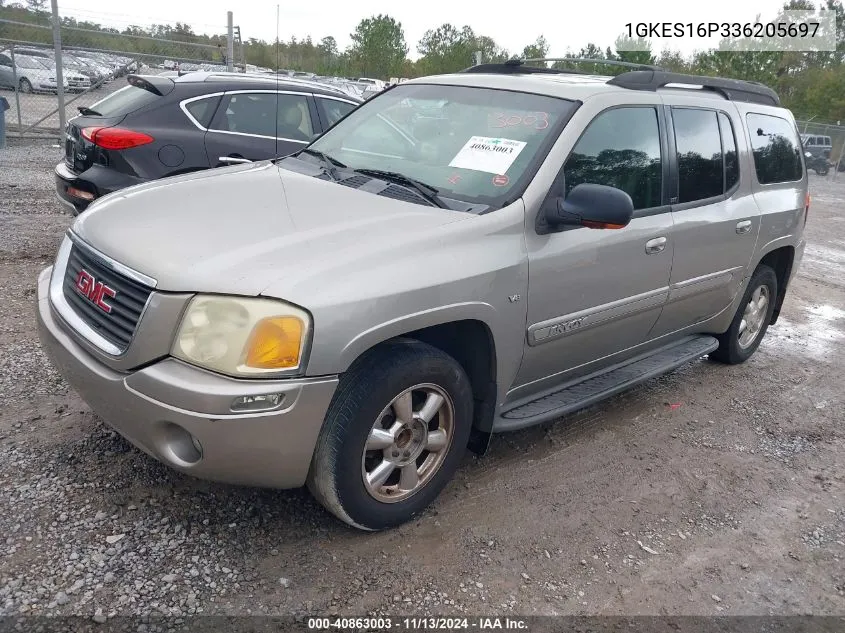 2003 GMC Envoy Xl Slt VIN: 1GKES16P336205697 Lot: 40863003