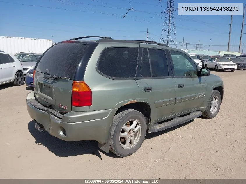 2004 GMC Envoy VIN: 1GKDT13S642438290 Lot: 12089706