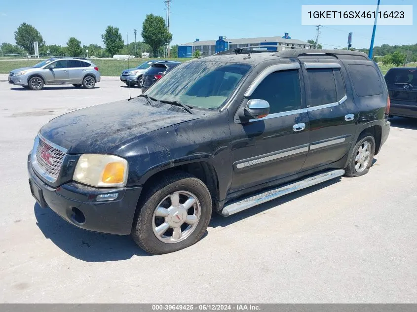 2004 GMC Envoy Xl Slt VIN: 1GKET16SX46116423 Lot: 39649425