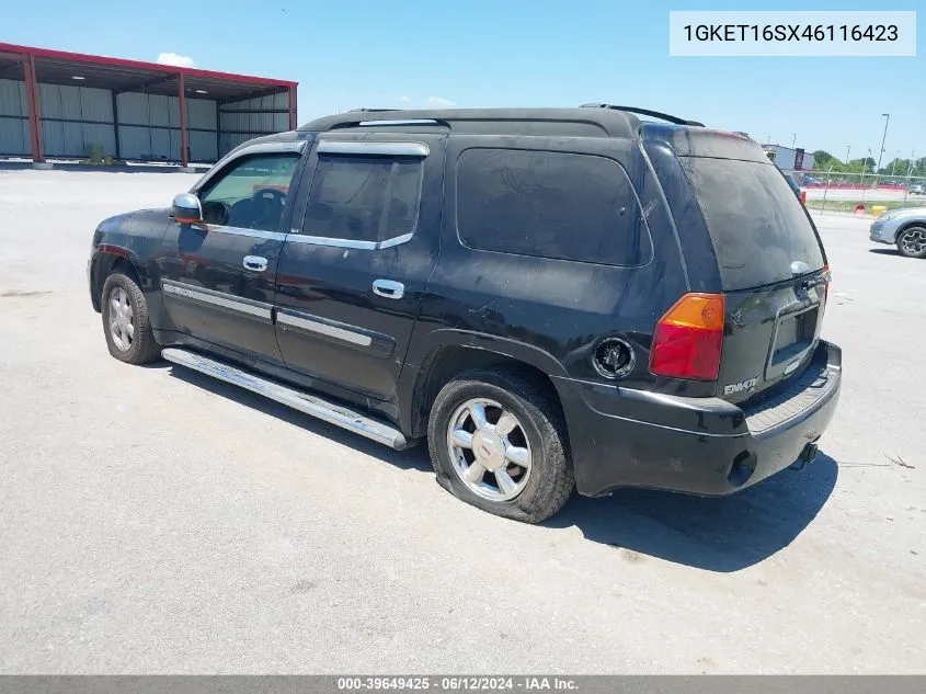 2004 GMC Envoy Xl Slt VIN: 1GKET16SX46116423 Lot: 39649425