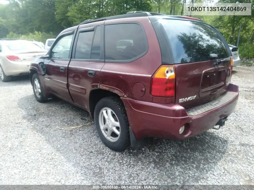 2004 GMC Envoy Sle VIN: 1GKDT13S142404869 Lot: 39650538