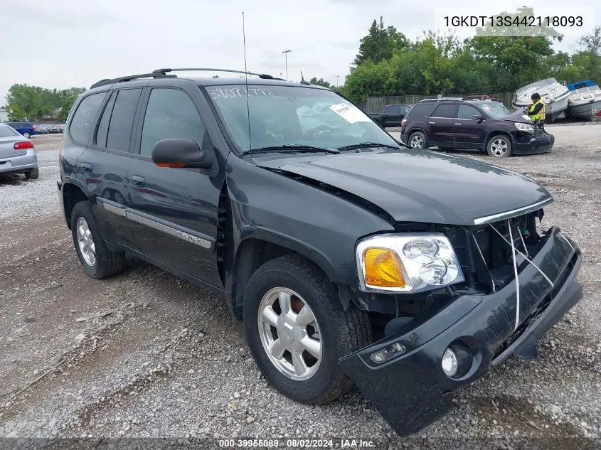 2004 GMC Envoy Slt VIN: 1GKDT13S442118093 Lot: 39955089