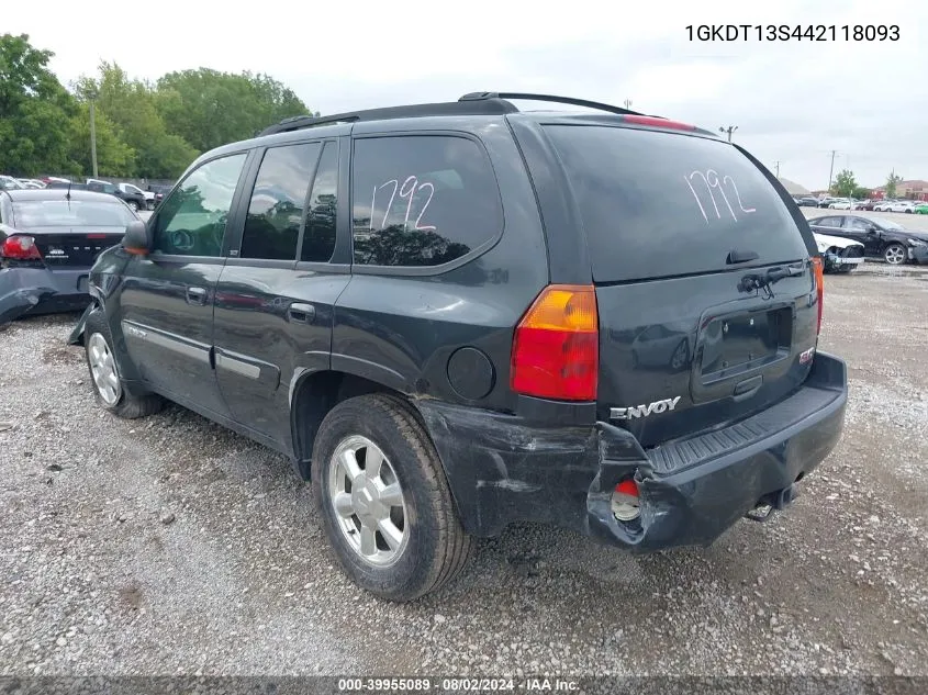 1GKDT13S442118093 2004 GMC Envoy Slt